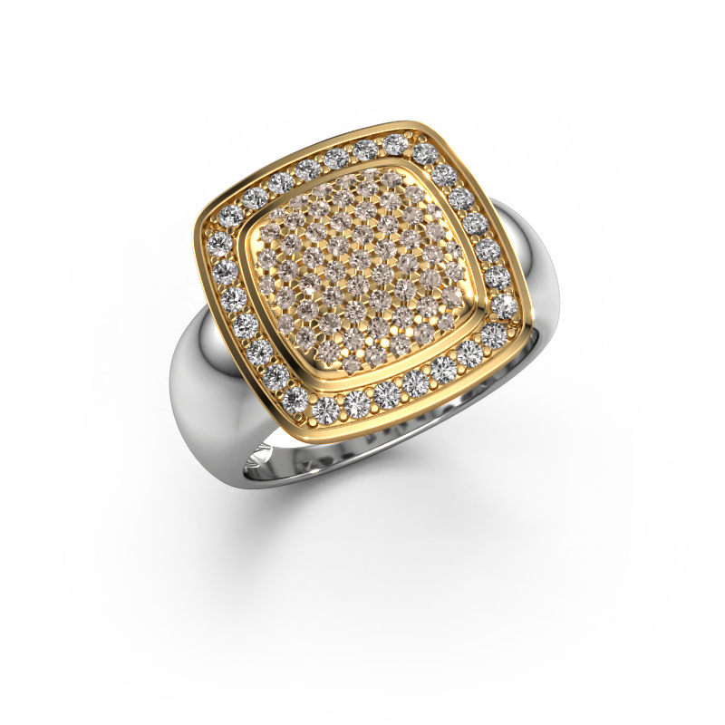 Image of Ring paige 585 white gold Brown diamond 0.658 crt