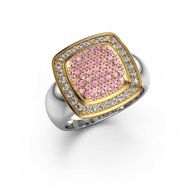 Image of Ring paige 585 white gold Pink sapphire 0.9 mm