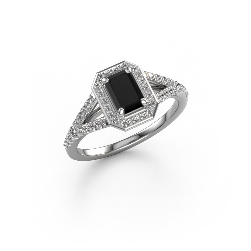 Image of Engagement ring Pamela EME 950 platinum Black diamond 1.127 crt