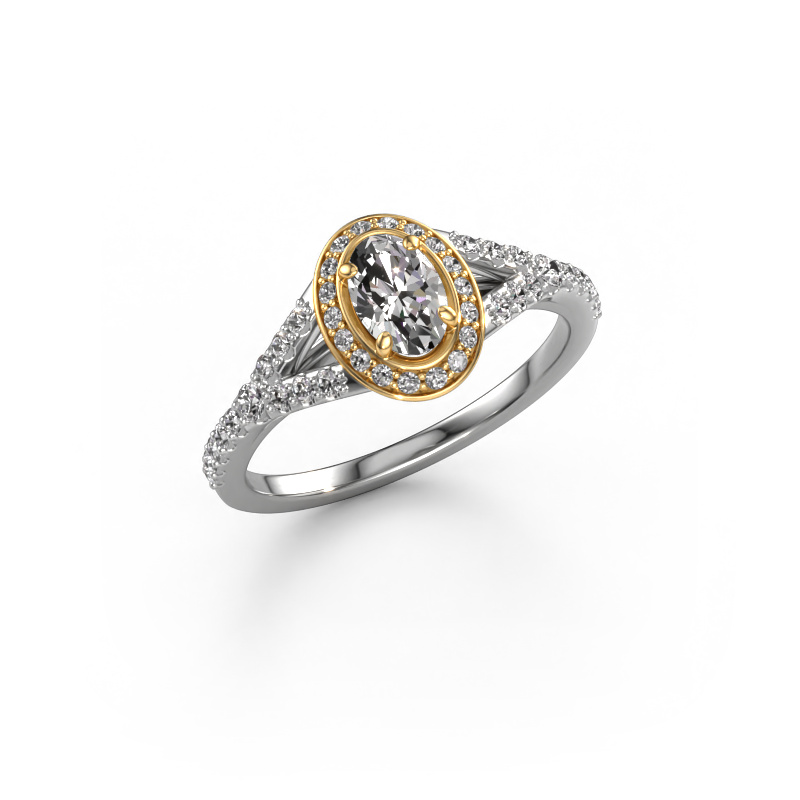 Bild von Verlobungsring Pamela OVL 585 Weißgold Diamant 0.705 crt
