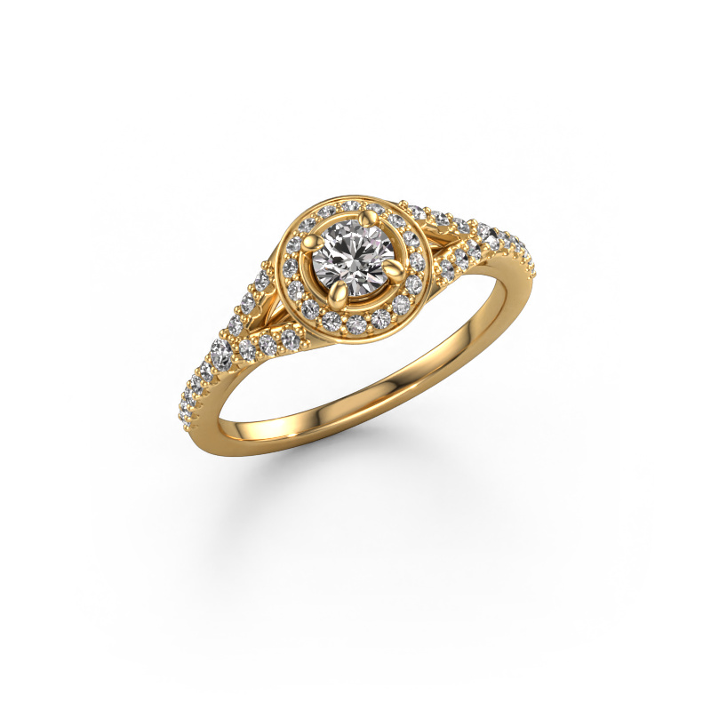 Bild von Verlobungsring Pamela RND 585 Gold Zirkonia 4 mm