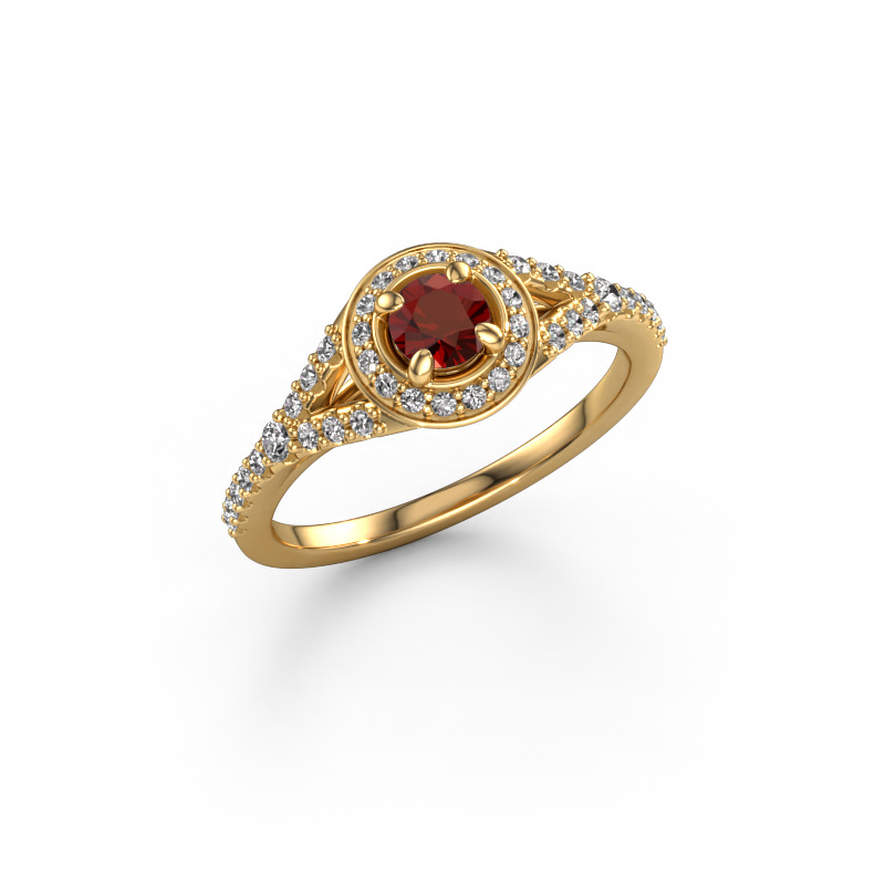 Bild von Verlobungsring Pamela RND 585 Gold Granat 4 mm