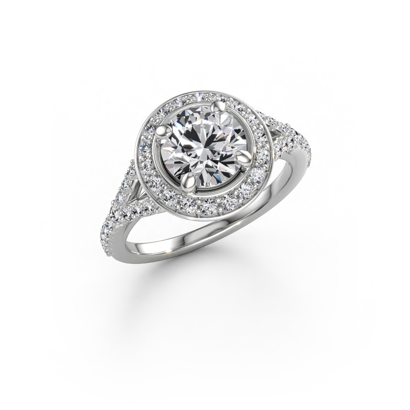 Image of Engagement ring Pamela RND 950 platinum Lab grown diamond 2.04 crt
