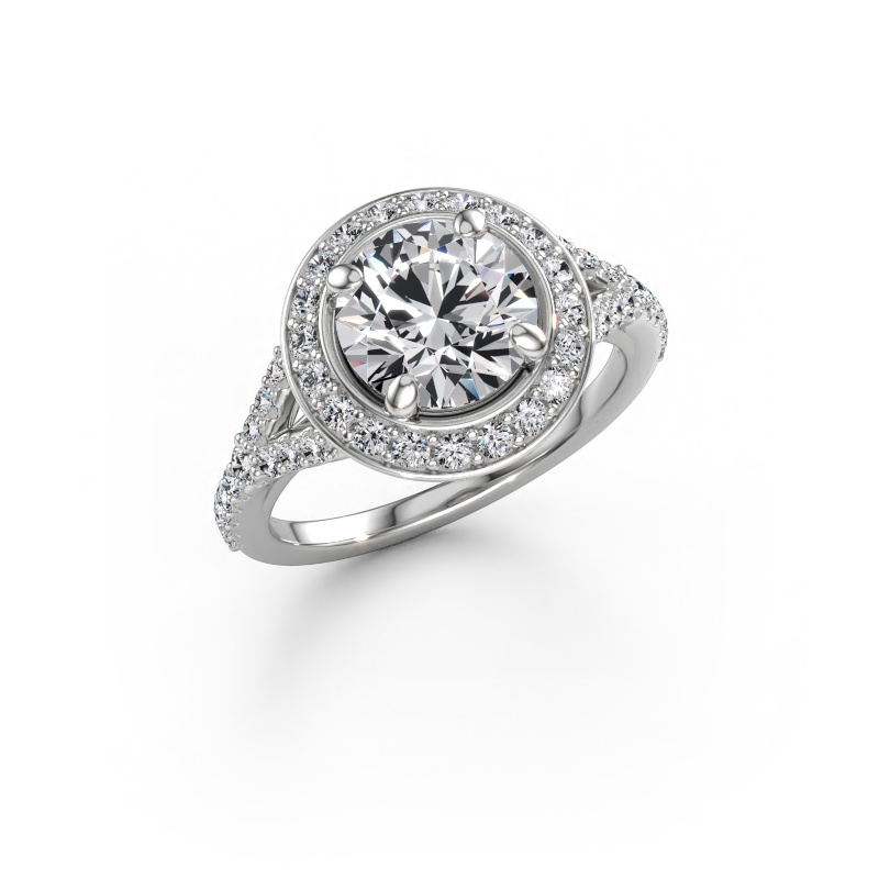 Immagine di Anello di fidanzamento Pamela RND 950 platino Diamante lab grown 2.54 crt