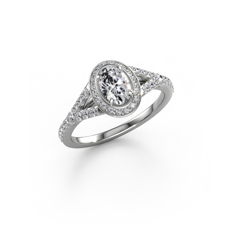 Bild von Verlobungsring Pamela OVL 950 Platin Diamant 0.905 crt