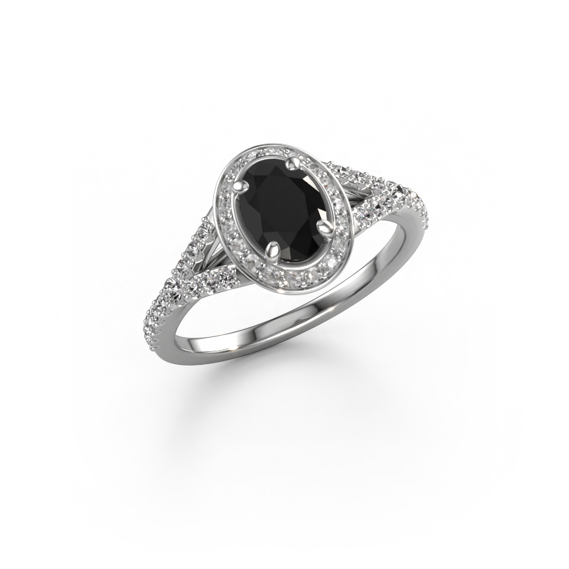 Bild von Verlobungsring Pamela OVL 950 Platin Schwarz Diamant 1.386 crt
