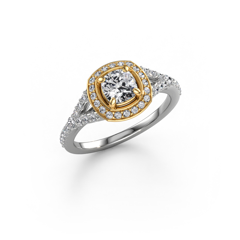 Image de Bague de fiançailles Pamela CUS 585 or blanc Diamant synthétique 1.049 crt