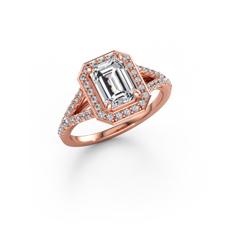 Immagine di Anello di fidanzamento Pamela EME 585 oro rosa Diamante 1.835 crt