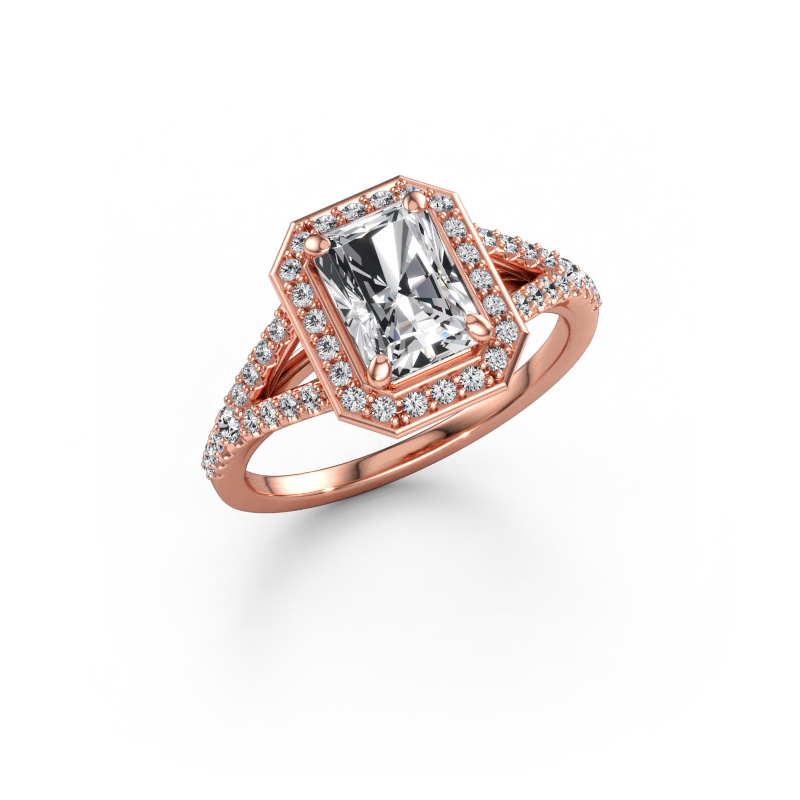 Immagine di Anello di fidanzamento Pamela RAD 585 oro rosa Diamante 1.835 crt