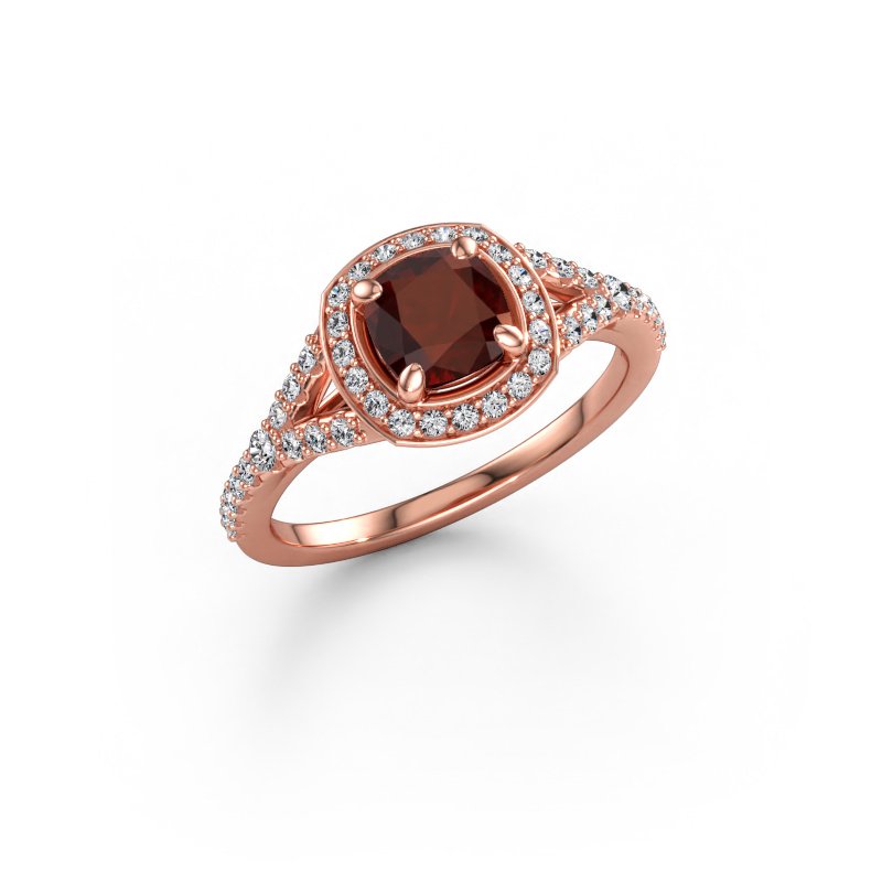 Bild av Förlovningsring Pamela CUS 585 roséguld Granat 5.5 mm