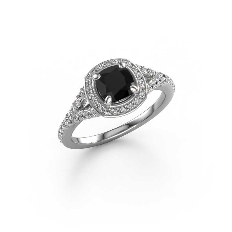 Image of Engagement ring Pamela CUS 950 platinum Black diamond 1.512 crt