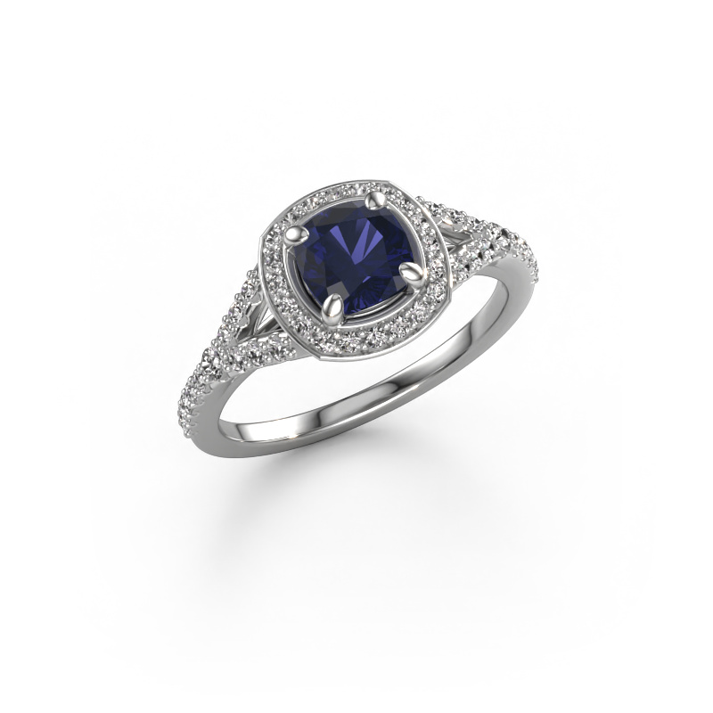 Image of Engagement ring Pamela CUS 950 platinum Sapphire 5.5 mm