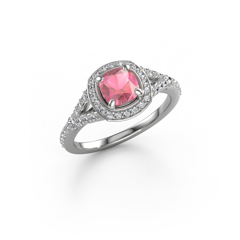 Bild von Verlobungsring Pamela CUS 950 Platin Turmalin rosa 5.5 mm