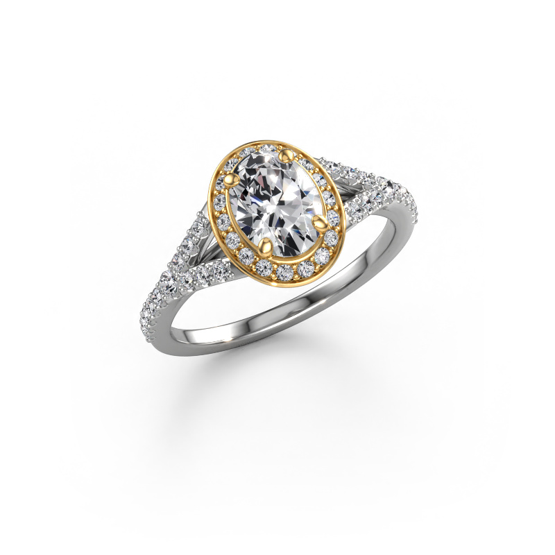 Bild von Verlobungsring Pamela OVL 585 Weißgold Lab-grown Diamant 1.136 crt