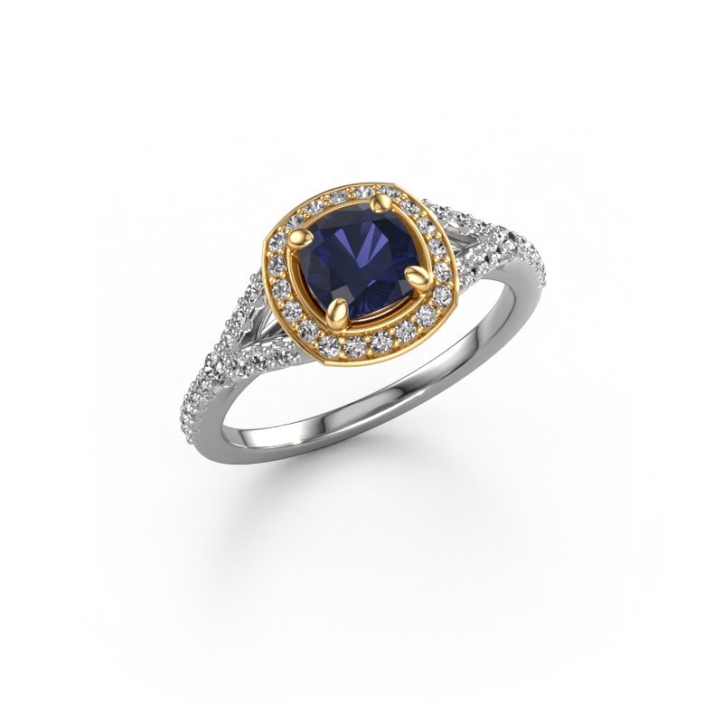 Image of Engagement ring Pamela CUS 585 white gold Sapphire 5.5 mm