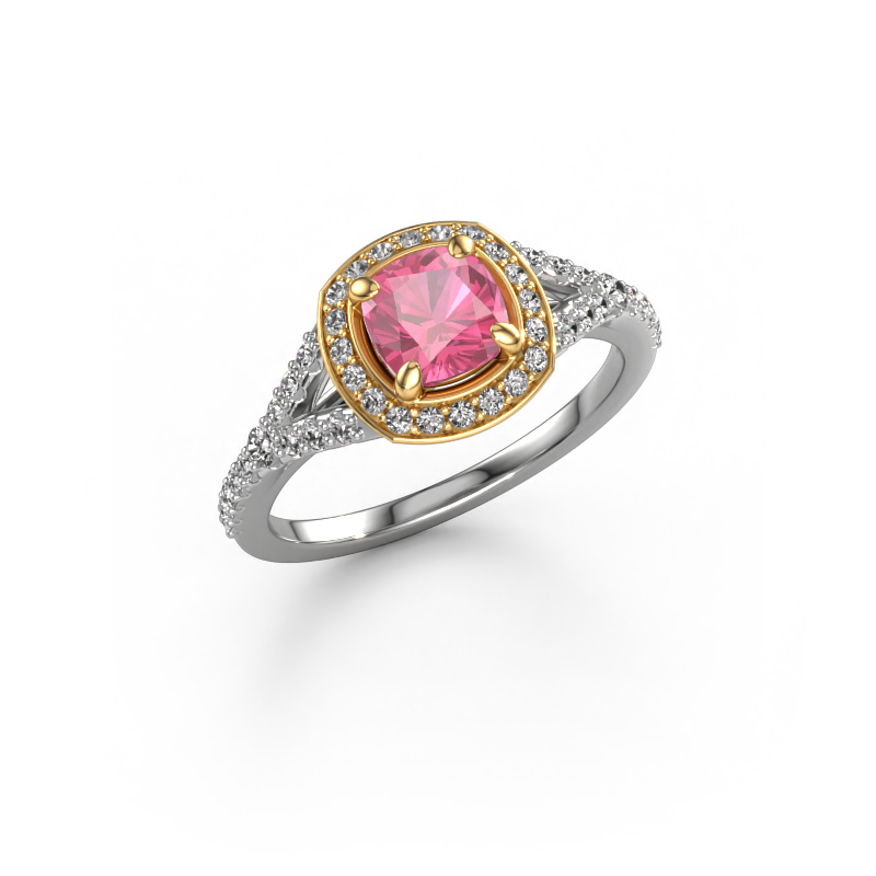Image of Engagement ring Pamela CUS 585 white gold Pink sapphire 5.5 mm