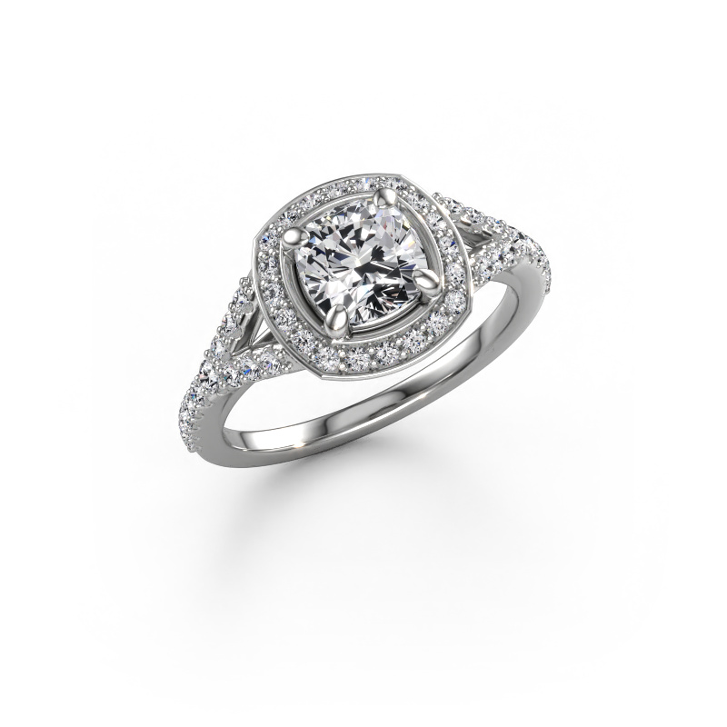 Image de Bague de fiançailles Pamela CUS 950 platine Diamant 1.72 crt
