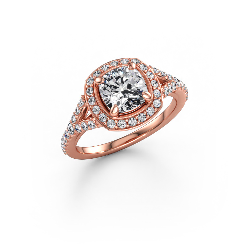 Immagine di Anello di fidanzamento Pamela CUS 585 oro rosa Diamante 1.97 crt