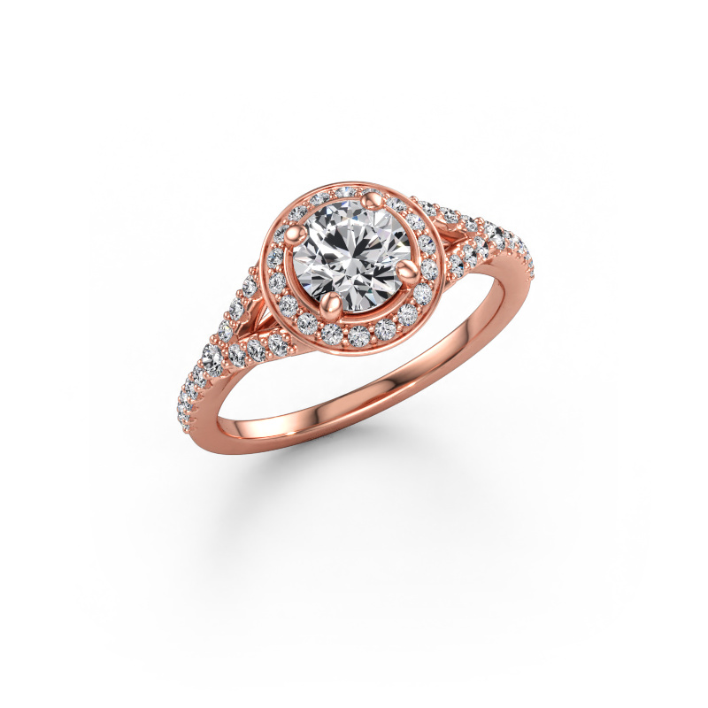 Immagine di Anello di fidanzamento Pamela RND 585 oro rosa Diamante 1.105 crt