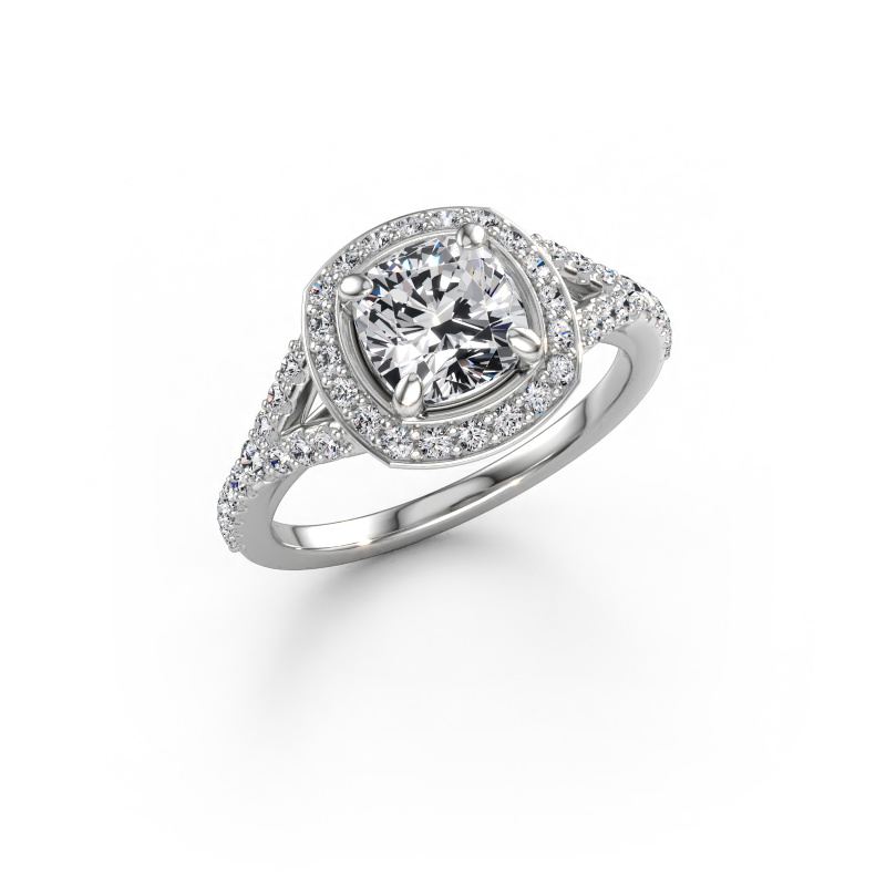 Immagine di Anello di fidanzamento Pamela CUS 585 oro bianco Diamante 1.97 crt