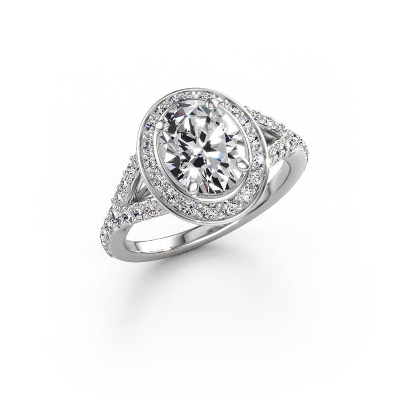 Immagine di Anello di fidanzamento Pamela OVL 950 platino Diamante 2.384 crt