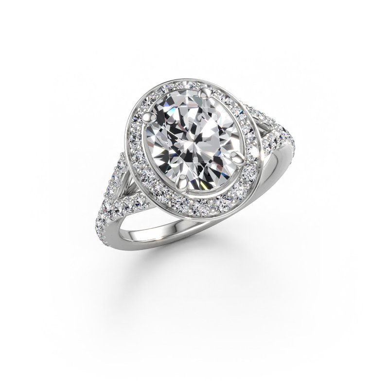 Immagine di Anello di fidanzamento Pamela OVL 950 platino Diamante 3.374 crt