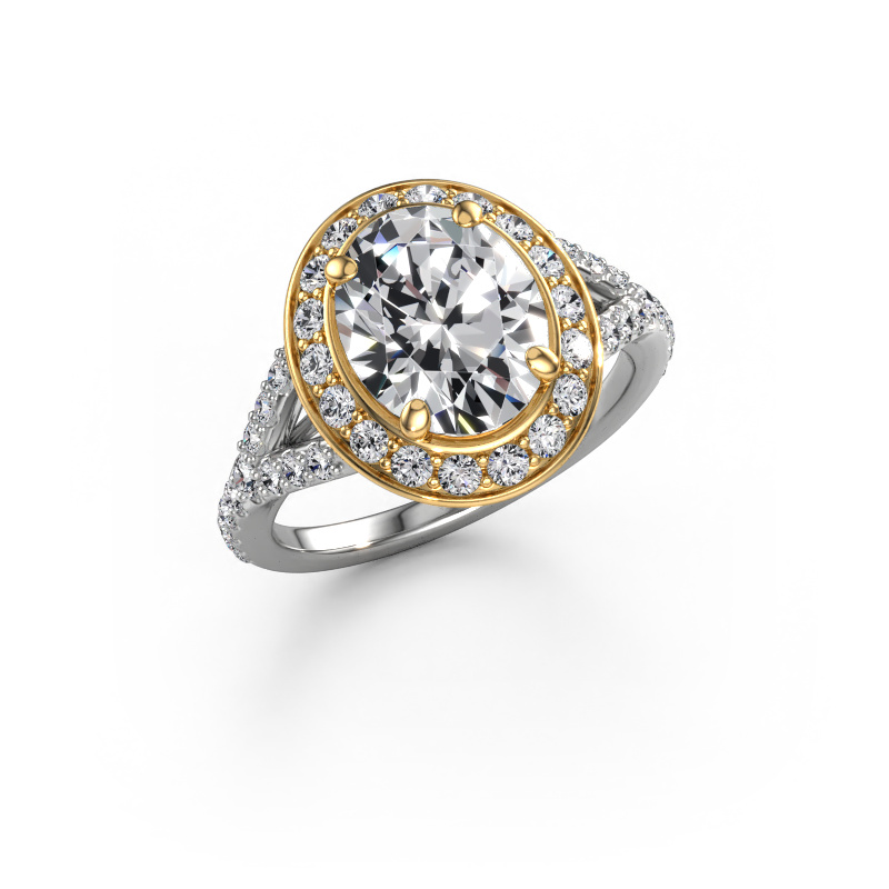 Bild von Verlobungsring Pamela OVL 585 Weißgold Lab-grown Diamant 3.374 crt