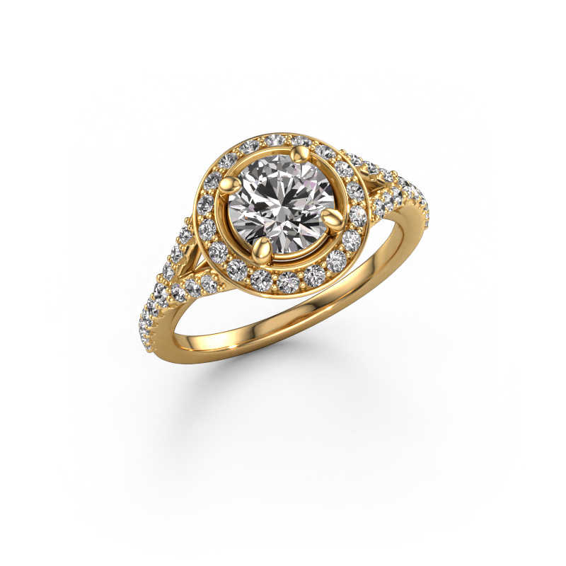 Image de Bague de fiançailles Pamela RND 585 or jaune Diamant 1.45 crt