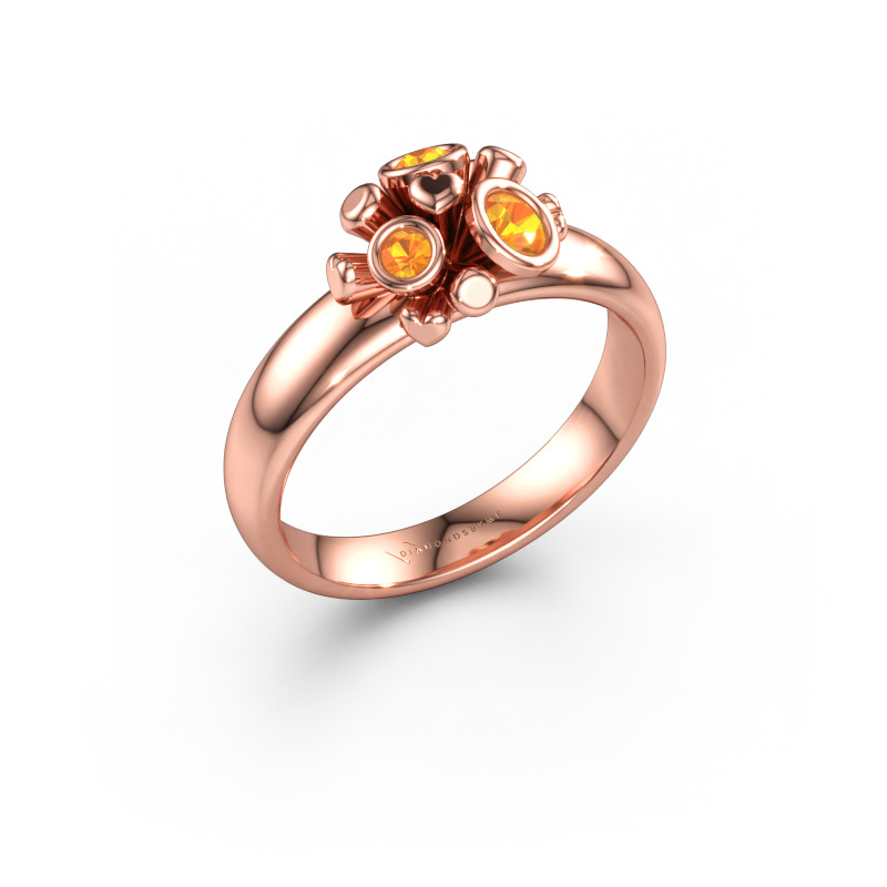 Bild av Ring Pameila 585 roséguld Citrin 2 mm