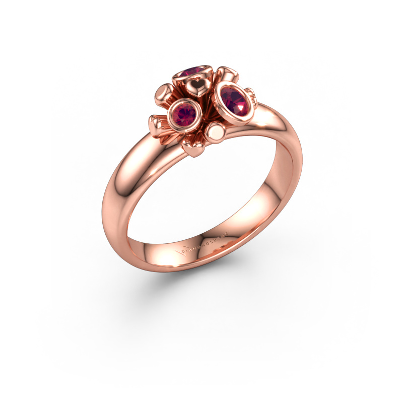 Immagine di Anello Pameila 585 oro rosa Rodolite 2 mm
