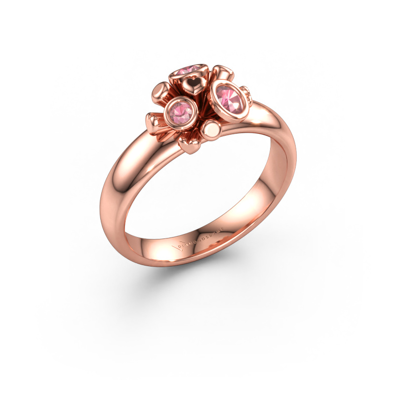 Bild av Ring Pameila 585 roséguld Rosa turmalin 2 mm