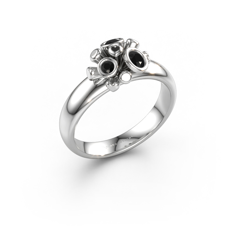 Immagine di Anello Pameila 585 oro bianco Diamante nero 0.228 crt