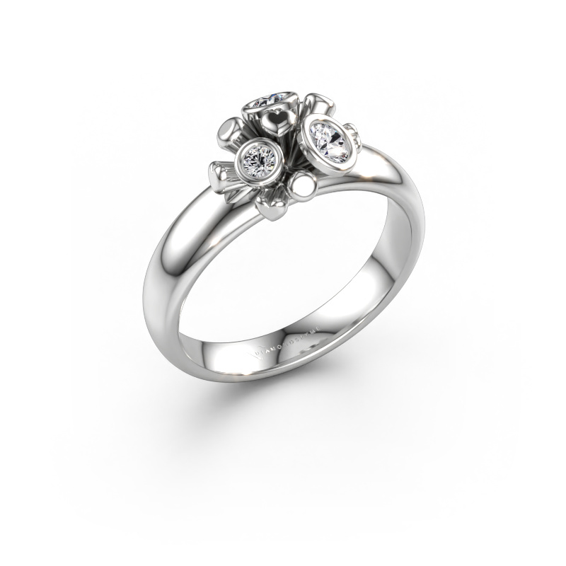 Bild av Ring Pameila 585 vitt guld Kubisk zirkonia 2 mm