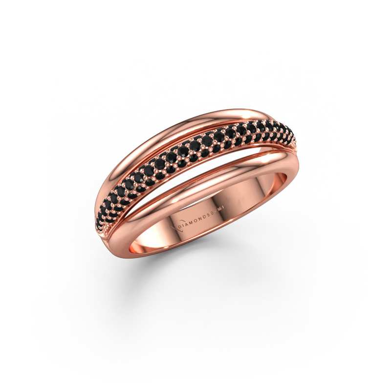 Immagine di Anello paris 585 oro rosa Diamante nero 0.48 crt