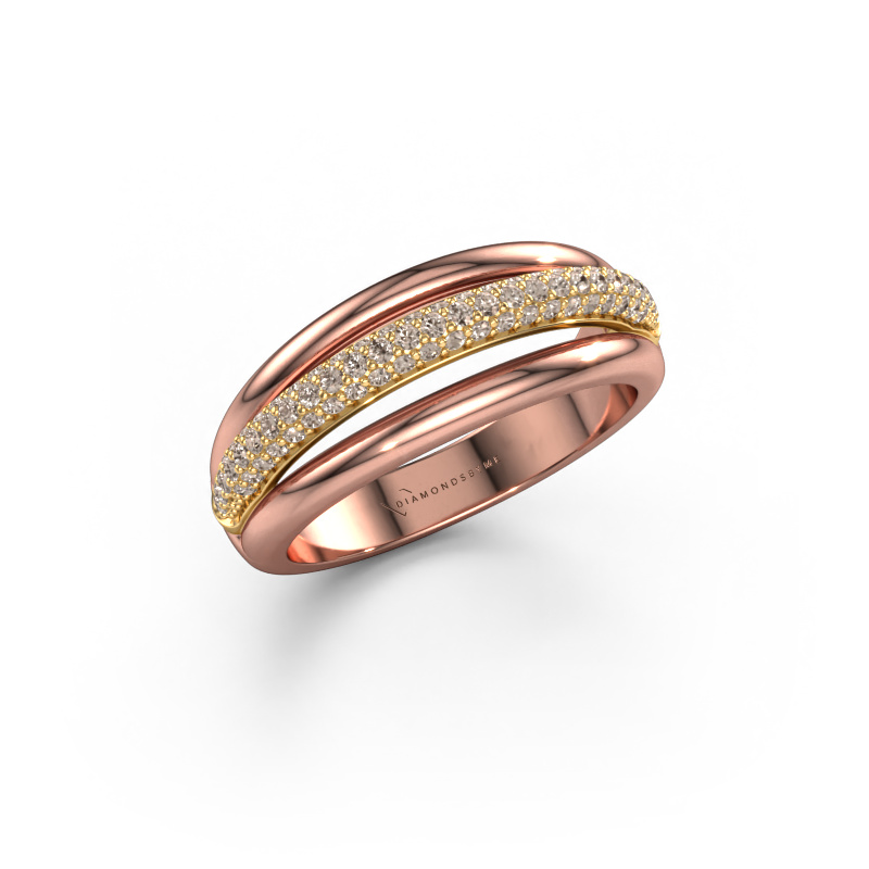 Image of Ring paris 585 rose gold Brown diamond 0.40 crt
