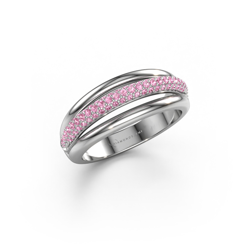 Image of Ring paris 950 platinum Pink sapphire 1 mm
