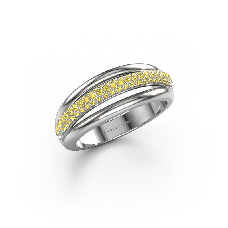 Image of Ring paris 950 platinum Yellow sapphire 1 mm