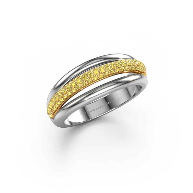 Bild von Ring paris 585 Weißgold Gelb Saphir 1 mm
