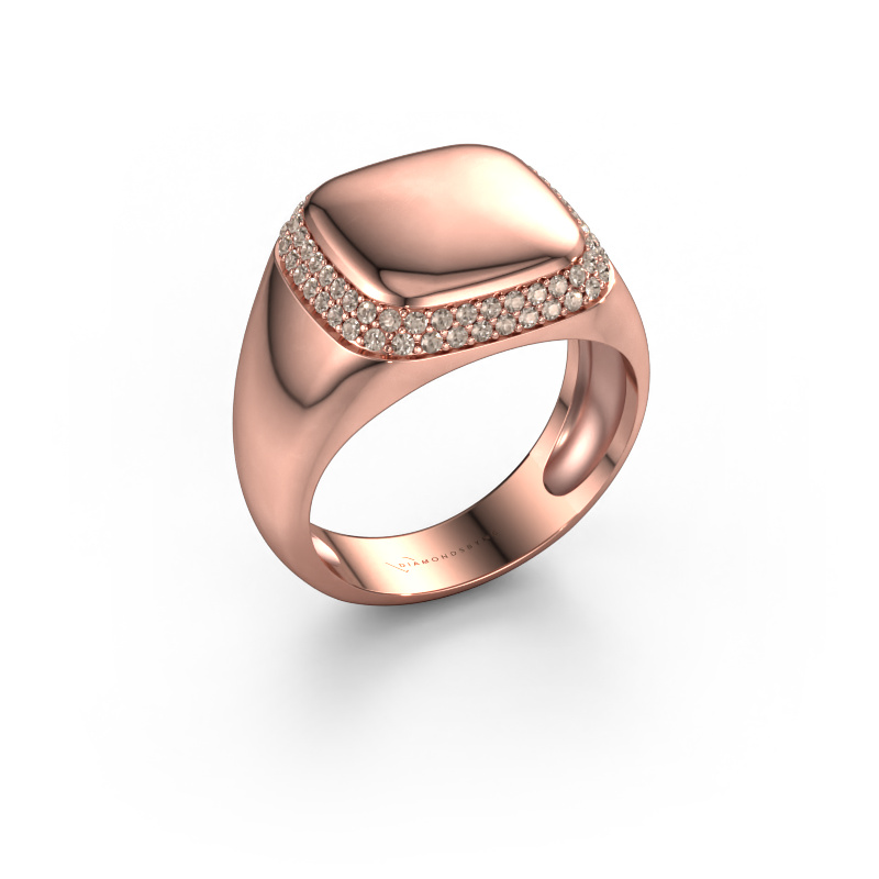 Bild von Herrenring Pascal 585 Roségold Braun Diamant 0.482 crt