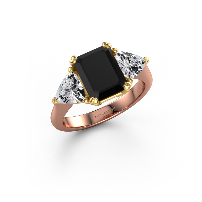 Bild von Verlobungsring Paula 585 Roségold Schwarz Diamant 4.40 crt
