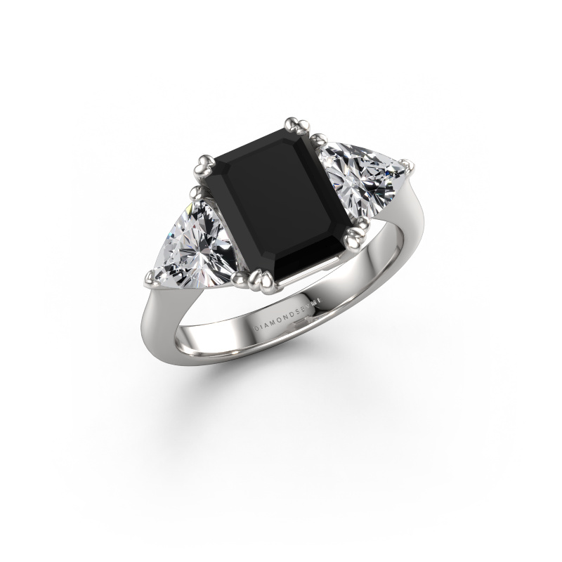 Image of Engagement ring Paula 950 platinum Black diamond 4.40 crt