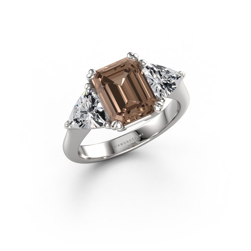 Bild von Verlobungsring Paula 950 Platin Braun Diamant 3.90 crt