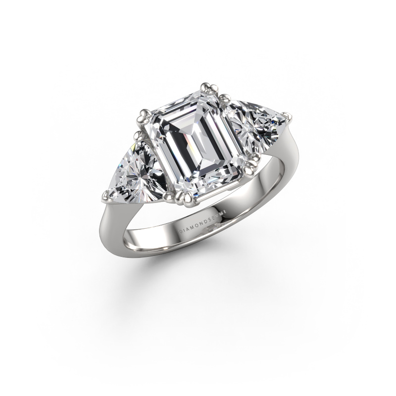 Afbeelding van Verlovingsring Paula 950 platina Zirkonia 9x7 mm