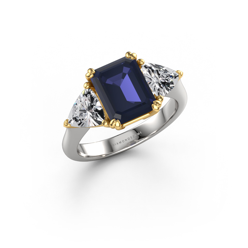 Image of Engagement ring Paula 585 white gold Sapphire 9x7 mm