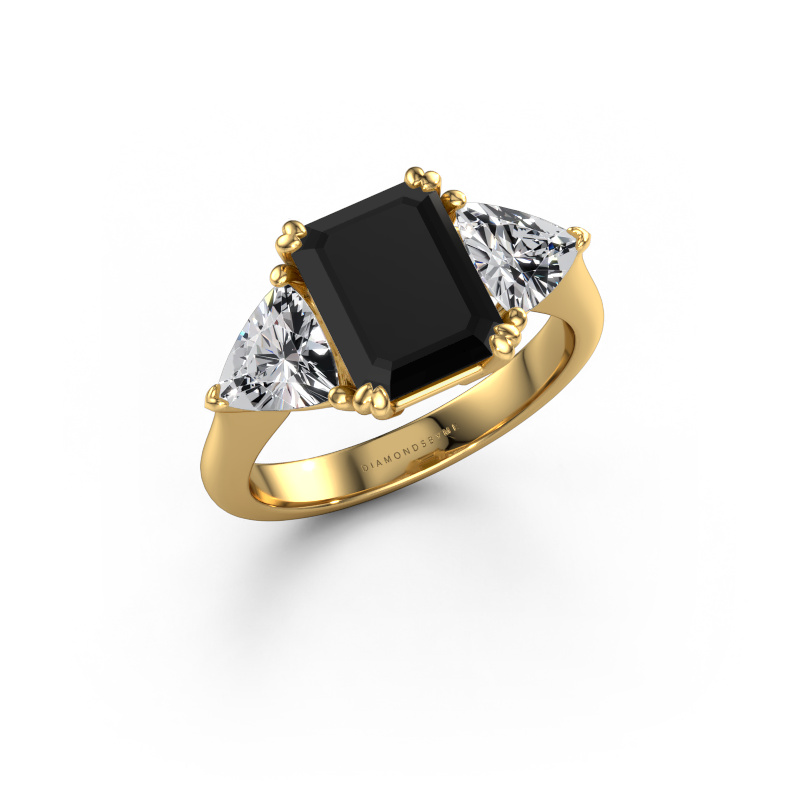 Bild von Verlobungsring Paula 585 Gold Schwarz Diamant 4.40 crt