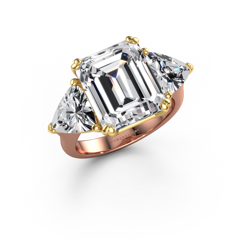 Image of Engagement ring Paula 585 rose gold Lab-grown diamond 8.20 crt