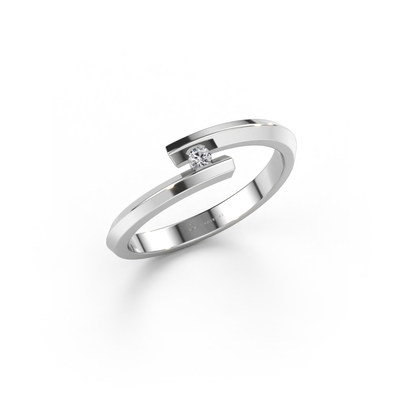 Immagine di Anello Paulette 585 oro bianco Diamante 0.03 crt