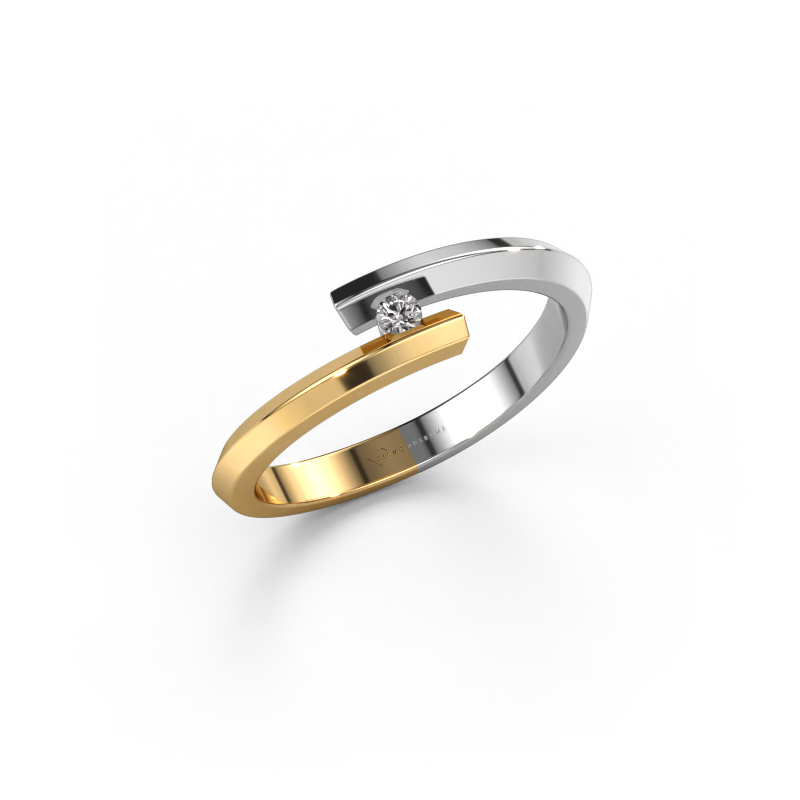 Image of Ring Paulette 585 white gold Diamond 0.03 crt