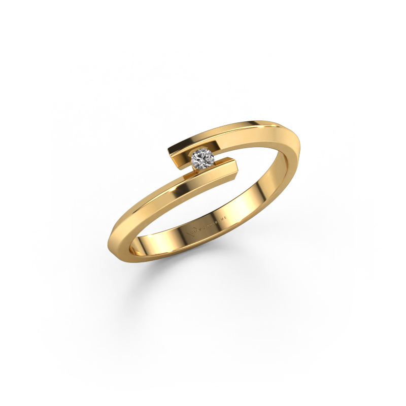 Image of Ring Paulette 585 gold Diamond 0.03 crt