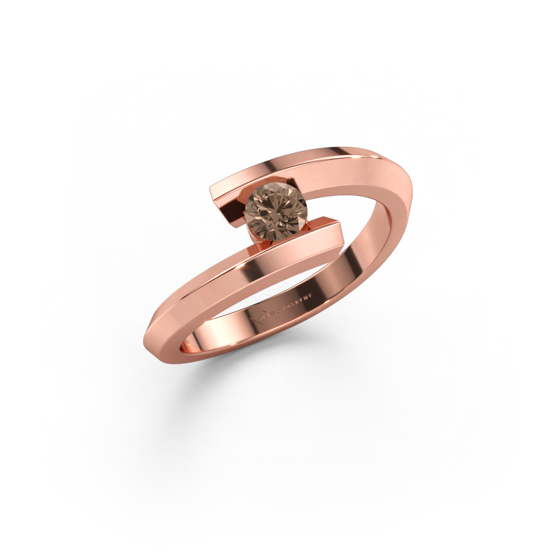 Bild av Ring Paulette 585 roséguld Brun diamant 0.15 crt